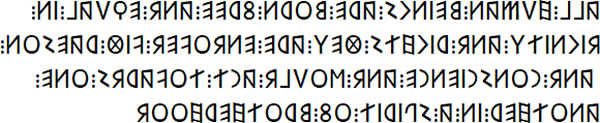 Sample text in Angtalic Character