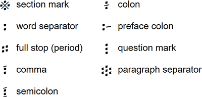 Amharic punctuation